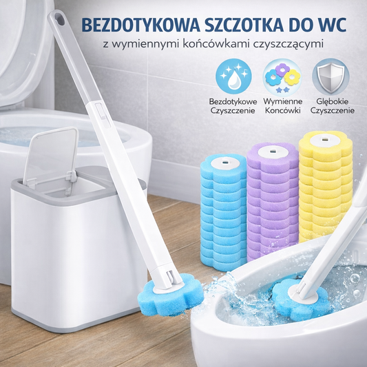 Bezdotykowa szczotka do WC z wymiennymi końcówkami