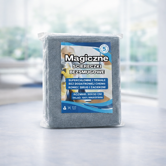 Magiczne Ściereczki Bezsmugowe Premium – 5szt.