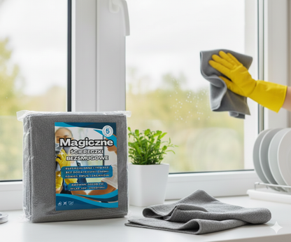 Magiczne Ściereczki Bezsmugowe Premium – 5szt.