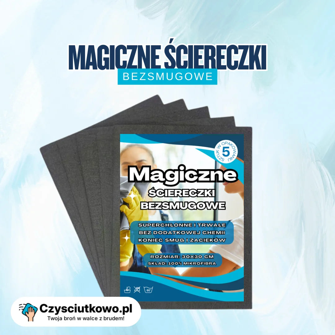 Magiczne Ściereczki Bezsmugowe Premium – 5szt.